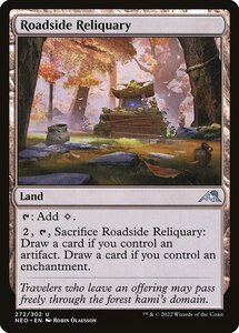 MTG ■土地/英語版■ 《道路脇の聖遺/Roadside Reliquary》★FOIL★ 神河：輝ける世界 NEO　