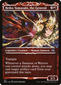 MTG ■赤/英語版■ 《将軍、山崎兵子/Heiko Yamazaki, the General》▲ショーケース▲神河：輝ける世界 NEO