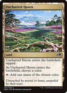 MTG ■土地/英語版■ 《未知なる安息地/Uncharted Haven》神河：輝ける世界 NEO　