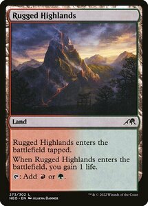 Mtg ■ Земля/Английская версия ■ 《Rockged Highlands》 Kamikawa: Shine World Neo