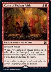 MTG ■赤/英語版■ 《揺らぐ信仰の呪い/Curse of Shaken Faith》イニストラード真夜中の狩り MID