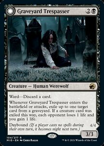 MTG ■黒/英語版■ 《墓地の侵入者/Graveyard Trespasser》イニストラード真夜中の狩り MID