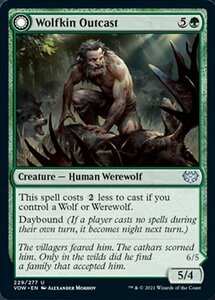 MTG ■緑/英語版■ 《狼族ののけ者/Wolfkin Outcast》★FOIL★ イニストラード:真紅の契り VOW