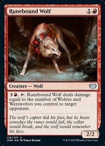 MTG ■赤/英語版■ 《ルーン縛りの狼/Runebound Wolf》イニストラード:真紅の契り VOW