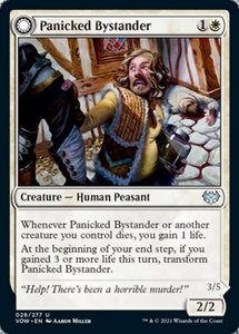 MTG ■白/英語版■ 《動揺する傍観者/Panicked Bystander》イニストラード:真紅の契り VOW