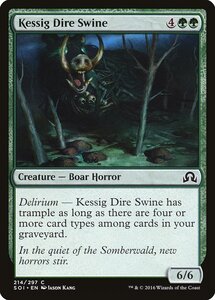 MTG ■緑/英語版■ 《ケッシグの不吉な豚/Kessig Dire Swine》 イニストラードを覆う影 SOI