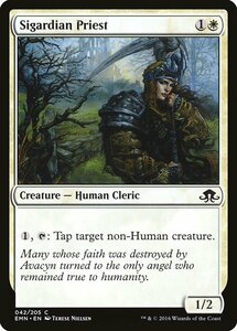 MTG ■白/英語版■ 《 シガルダ教の僧侶/Sigardian Priest》異界月 EMN