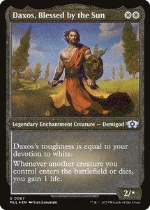 MTG ■白/英語版■ 《太陽に祝福されしダクソス/Daxos, Blessed by the Sun》★エッチングFOIL★ 機械兵団の進軍 多元宇宙の伝説 MUL