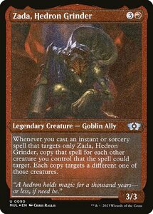 MTG ■赤/英語版■ 《面晶体の掘削者、ザダ/Zada, Hedron Grinder》★エッチングFOIL★ 機械兵団の進軍 多元宇宙の伝説 MUL