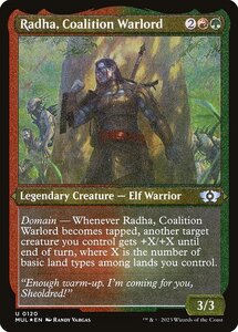 MTG ■金/英語版■ 《連合の大将軍、ラーダ/Radha, Coalition Warlord》★エッチングFOIL★ 機械兵団の進軍 多元宇宙の伝説 MUL