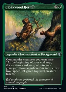 MTG ■緑/英語版■ 《クローク森の隠者/Cloakwood Hermit》★エッチングFOIL★ 統率者レジェンズ：バルダーズゲートの戦い CLB