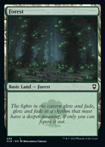 MTG ■土地/英語版■ 《森/Forest》★FOIL★ 統率者レジェンズ：バルダーズゲートの戦い CLB