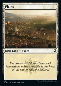 MTG ■土地/英語版■ 《平地/Plains》★FOIL★ 統率者レジェンズ：バルダーズゲートの戦い CLB