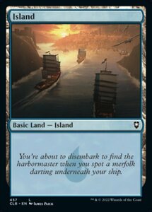 MTG ■土地/英語版■ 《島/Island》★FOIL★ 統率者レジェンズ：バルダーズゲートの戦い CLB