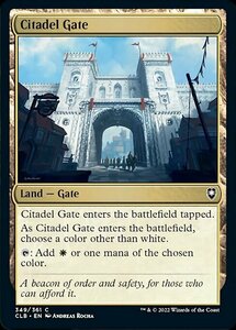 MTG ■土地/英語版■ 《砦門/Citadel Gate》★FOIL★ 統率者レジェンズ：バルダーズゲートの戦い CLB