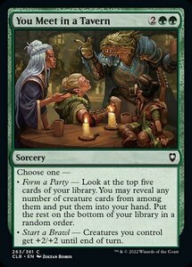 MTG ■緑/英語版■ 《君たちは酒場で出会った/You Meet in a Tavern》★FOIL★ 統率者レジェンズ：バルダーズゲートの戦い CLB