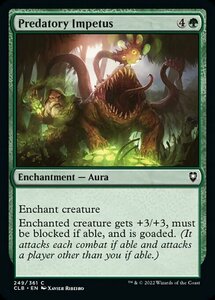 MTG ■緑/英語版■ 《捕食の推進力/Predatory Impetus》★FOIL★ 統率者レジェンズ：バルダーズゲートの戦い CLB