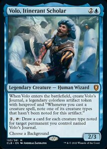 MTG ■青/英語版■ 《巡歴の学者、ヴォーロ/Volo, Itinerant Scholar》★FOIL★ 統率者レジェンズ：バルダーズゲートの戦い CLB