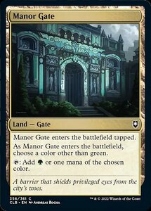 MTG ■土地/英語版■ 《屋敷門/Manor Gate》統率者レジェンズ：バルダーズゲートの戦い CLB