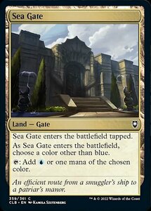 MTG ■土地/英語版■ 《海門/Sea Gate》統率者レジェンズ：バルダーズゲートの戦い CLB