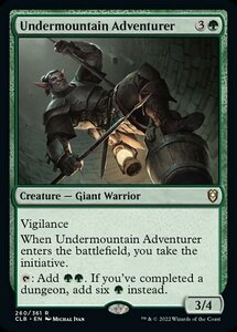 MTG ■緑/英語版■ 《アンダーマウンテンの冒険者/Undermountain Adventurer》統率者レジェンズ：バルダーズゲートの戦い CLB