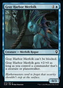 MTG ■青/英語版■ 《灰色港のマーフォーク/Gray Harbor Merfolk》統率者レジェンズ：バルダーズゲートの戦い CLB