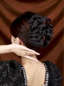 ヘアアクセサリー バナナクリップ ヘアクリップ バレッタ 髪留め　シュシュ　ヘアドレス　髪飾り　髪セット　ふんわり