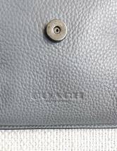 ★極美品★ COACH コーチ ショルダーバッグ 薄型 レザー 型押し ポシェット_画像5