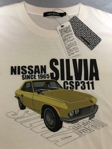 2023年 日産 NISSAN 1965年仕様 NISSAN SILVIA CSP311 日産シルビア CSP311 Tシャツ ホワイト仕様 Lサイズ クラシックカー 昭和レトロ 希少