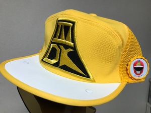  that time thing 1983 year Scientific Squadron Dynaman Dyna yellow cap S size hat dead stock becomes .. Squadron hero Showa Retro rare 