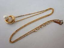 田崎真珠 タサキ パール 珠約6.4mm SILVER ゴールドカラー デザイン ネックレス　a_画像4