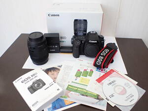 美品 Canon EOS 80D EF-S18-135 IS USM Kit キヤノン デジタル一眼レフカメラレンズキット　a