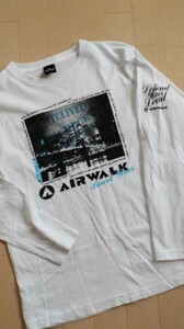 ■送料無料■【AIRWALK】エアーウォーク メンズ長袖シャツ M　フロントプリント