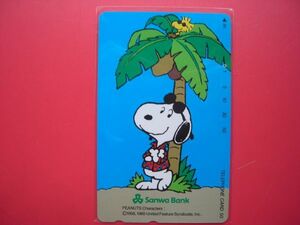 Snoopy Sanwa Bank 110-157819 не использовался телефонная карточка 