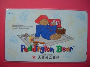 pa DIN ton Paddington Bear Ogaki joint Bank unused telephone card 