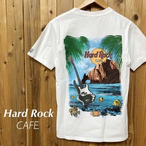 Hard Rock CAFE /ハードロックカフェ メンズS 半袖Tシャツ トップス プリントTシャツ ロゴTシャツ ギター 魚 海 夏 アメカジ USA古着