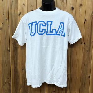 USA製 /UCLA /GOLD Standard /メンズM 半袖Tシャツ トップス プリントTシャツ ビッグロゴ ロゴT 白T アメカジ USA古着