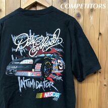 90's /USA製 /COMPETITORS /メンズXL 半袖Tシャツ 黒 プリントNASCAR #3 DALE EARNHARDT レーシングカー アメカジ USA古着 ビンテージ古着_画像1