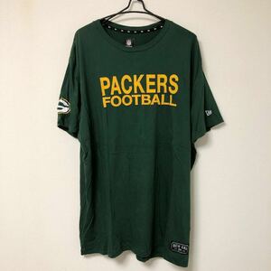 NEW ERA /NFL メンズ2XL 半袖Tシャツ トップス ニューエラ PACKERS FOOTBALL グリーンベイパッカーズ ロゴT アメフト アメカジ USA古着