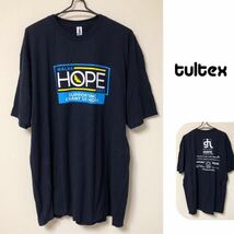 tultex /メンズ2XL ネイビー 半袖Tシャツ ロゴTシャツ トップス HOPE 2021 大きいサイズ アメカジ USA古着_画像1