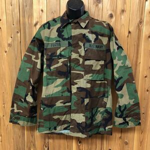 COAT. HOT WEATHER WOODLAND CAMOUFLAGE PATTERN, COMBAT /メンズM ウッドランド カモフラ U.S.NAVY ミリタリージャケット 米軍 軍服 b-5