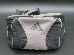 adidas Adidas body bag waist bag black × purple 