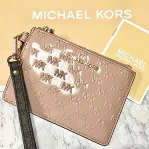 ★国内正規品★ MICHAEL KORS マイケルコース　コインパース コインケース　エンボスMKロゴ　ピンク　新品 