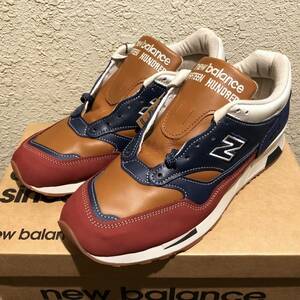 UK製 限定【Modern Gentleman's Pack】NEW BALANCE M1500MGC US10D 28cm レザー 新品 イギリス英国製 ネイビー/ブラウン/レッド 紺/茶/赤