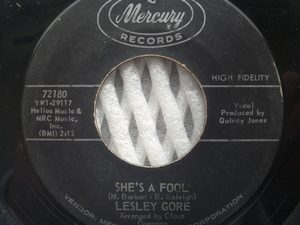 ★Girl45★LESLEY GORE レスリー・ゴーア／ She's A Fool ラッキー・ガール (Mercury)▼全米1963年5位