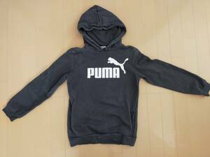 USED★PUMA/プーマ★プルオーバー パーカー★ブラック 140-150サイズ