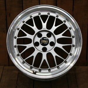 BBS LM090 17インチ 7.5J+48 PCD100 ダイヤモンドシルバー アルミホイール 1本 鍛造 FORGED 本物 補修 交換 リペアに C