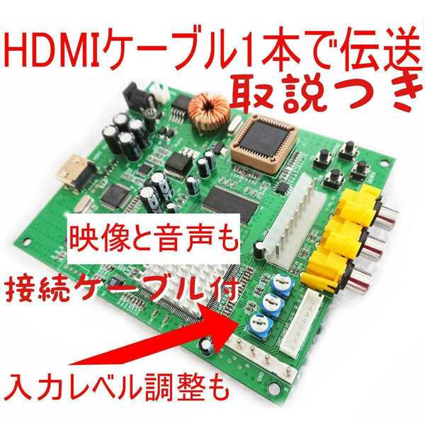 RGBやコンポーネントも音声信号もHDMIケーブル1本で伝送 コンバーター アーケードゲーム機などのJAMMA基板の変換にも最適アプコン15Khz対応