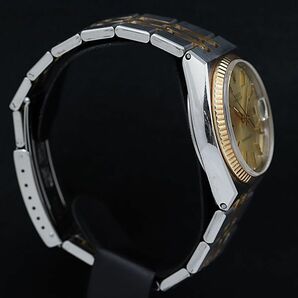 1円 ロレックス 17013 デイトジャスト QZ シャンパン文字盤 メンズ腕時計 OGH 0059840の画像2