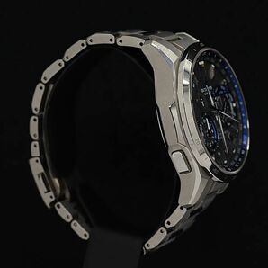 1円 稼働 美品 カシオ 電波ソーラー OCW-G1000 オシアナス チタン 黒文字盤 デイデイト ラウンド メンズ腕時計 1950300KNKの画像2